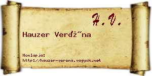 Hauzer Veréna névjegykártya
